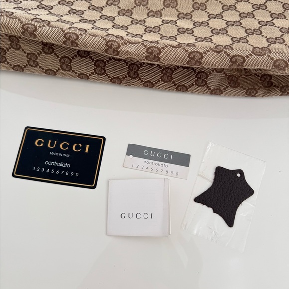 NWT 🤎 Gucci Authentic GG Canvas Horsebit  Hobo Tote Large bag - Picture 13 of 13